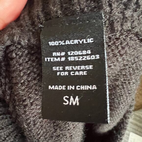 Black Striped Sweater Vest Knit Preppy Y2K 2000s Retro Academia Small - Picture 3 of 5